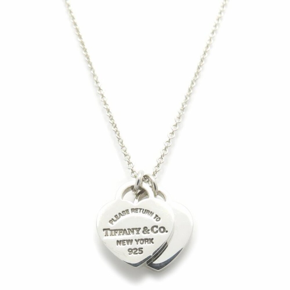 TIFFANY&Co. Return to Double Heart Tag Mini Necklace SV925 Women's 295914